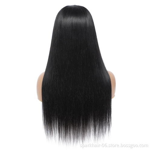 Swiss Lace Frontal Straight Wig Vendor Natural Color Raw Unprocessed Brazilian 100% Cuticle Aligned Human Hair Lace Front Wig